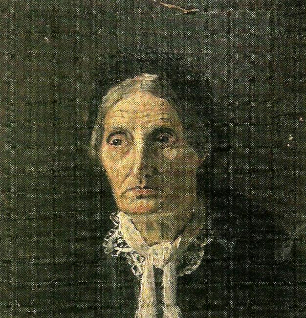 Eugene Jansson portratt av aldre dam
